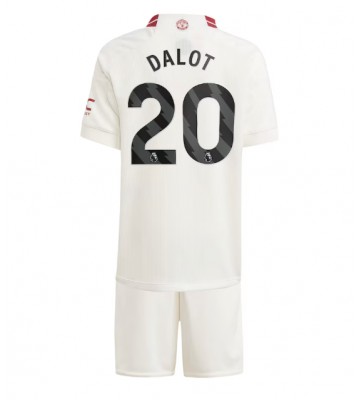 Manchester United Diogo Dalot #20 Tredje trøje Børn 2023-24 Kort ærmer (+ korte bukser)